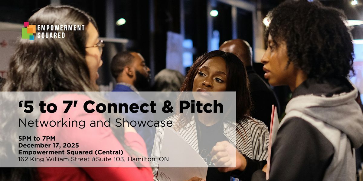\u20185 to 7\u2019 Connect & Pitch: Networking and Showcase