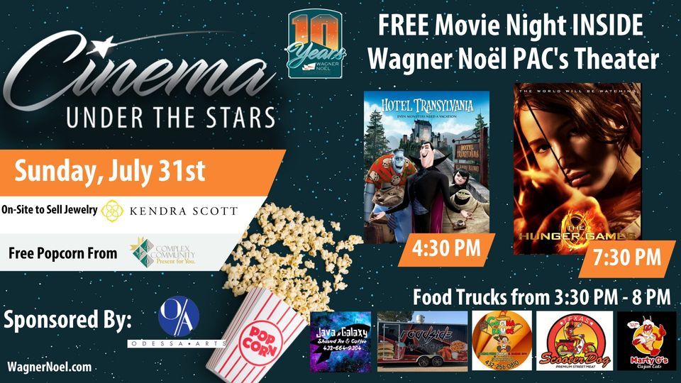 FREE Cinema Under the Stars - Movies Celebrating 10 Years | Wagner Noël ...