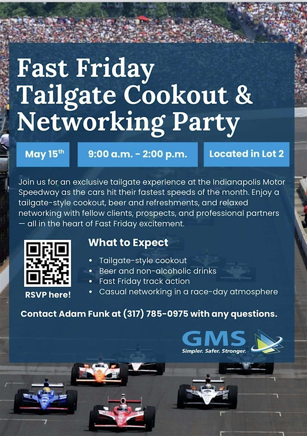 GMS Tailgate Cookout & Networking Party at Indianapolis Motor Speedway