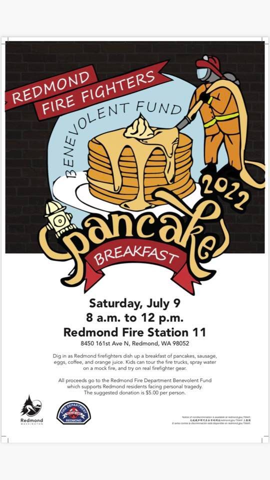 Redmond Fire Fighters Benevolent Fund Pancake Breakfast Derby Days