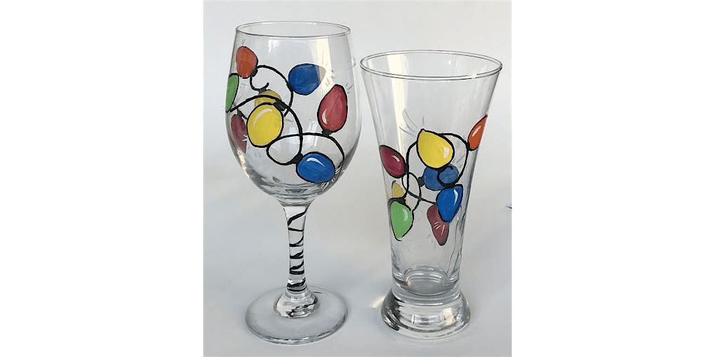 Painted Holiday Wine Glasses - Paint and Sip in Orlando | Classpop!\u2122