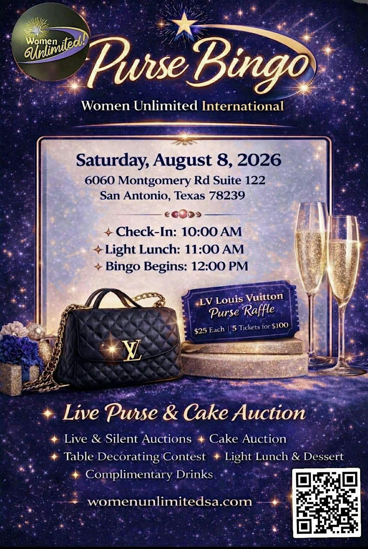 Women Unlimited Presents our 1st Inaugural Purse Bingo & Auction