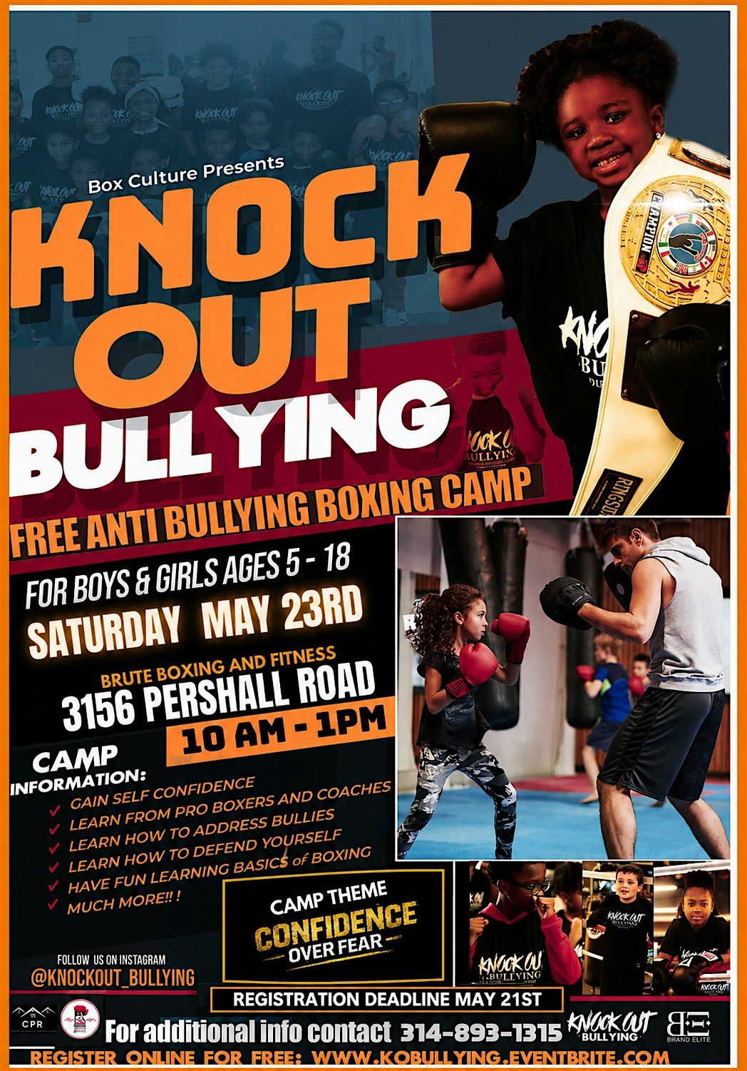 **KNOCK OUT BULLYING | Free Youth Boxing Camp**