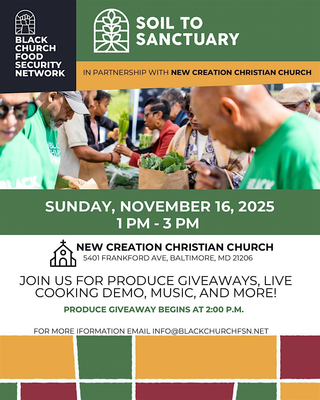 Black Church Food Security Network Soil to Sanctuary Farmer's Market