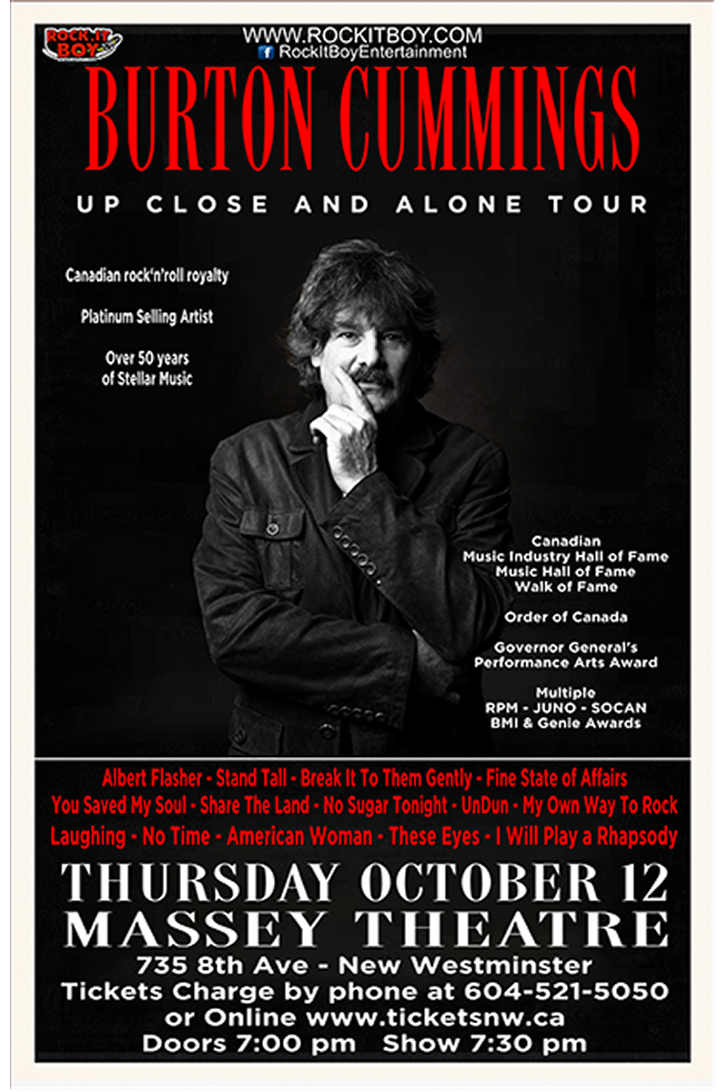 Burton Cummings at Fox Theatre Tucson
