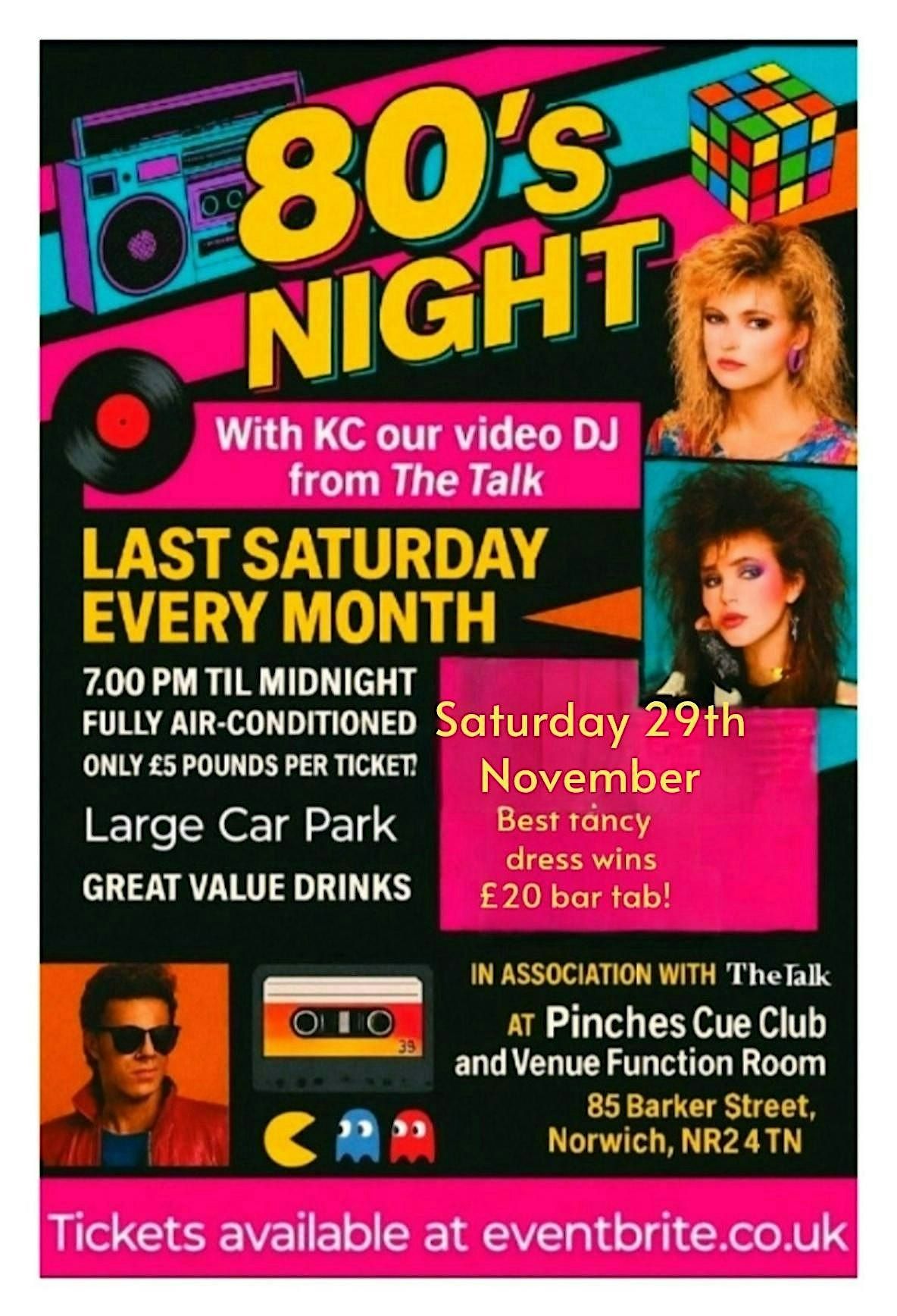 80s NIGHT NORWICH @ THE VENUE LAST SATURDAY EVERY MONTH