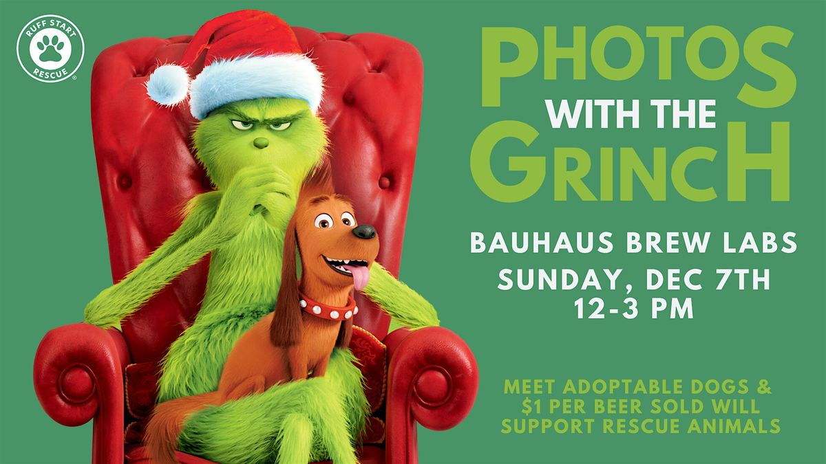 Photos with the Grinch & Adoption Event at Bauhaus Brew Labs