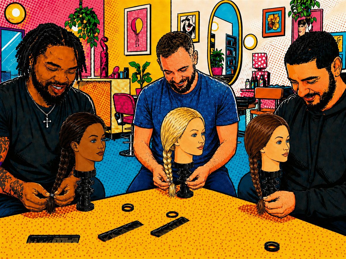 Braids and Brews - A class for dads to learn hair techniques