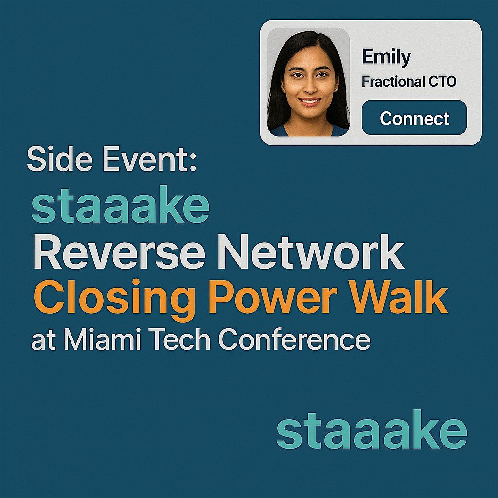 staaake Reverse Network Closing Power Walk at Miami Tech Conference
