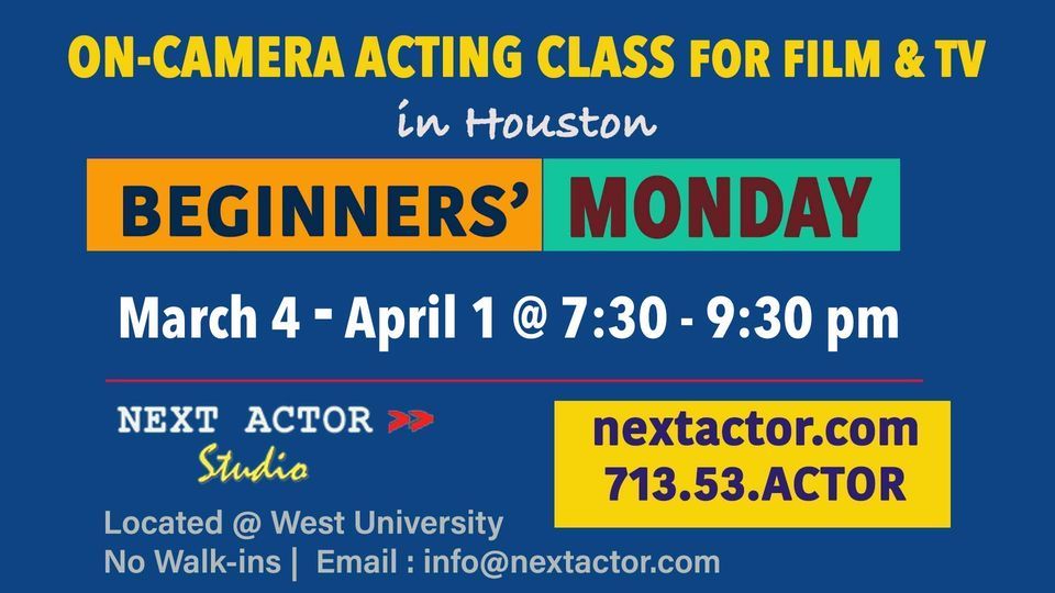 Beginners On-Camera Film/TV Acting classes in Houston | West University ...