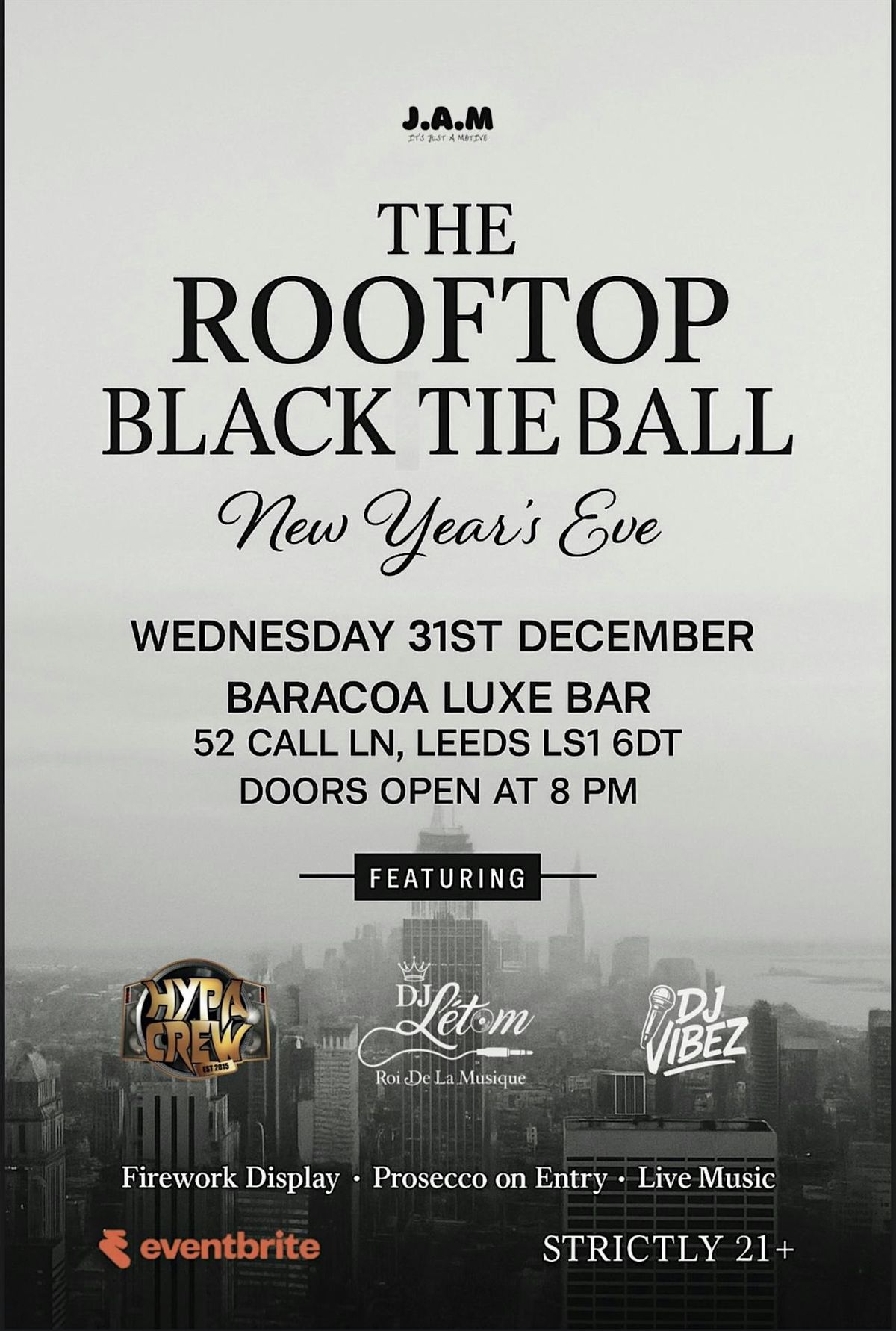 The Rooftop Black Tie Ball: New Years Eve