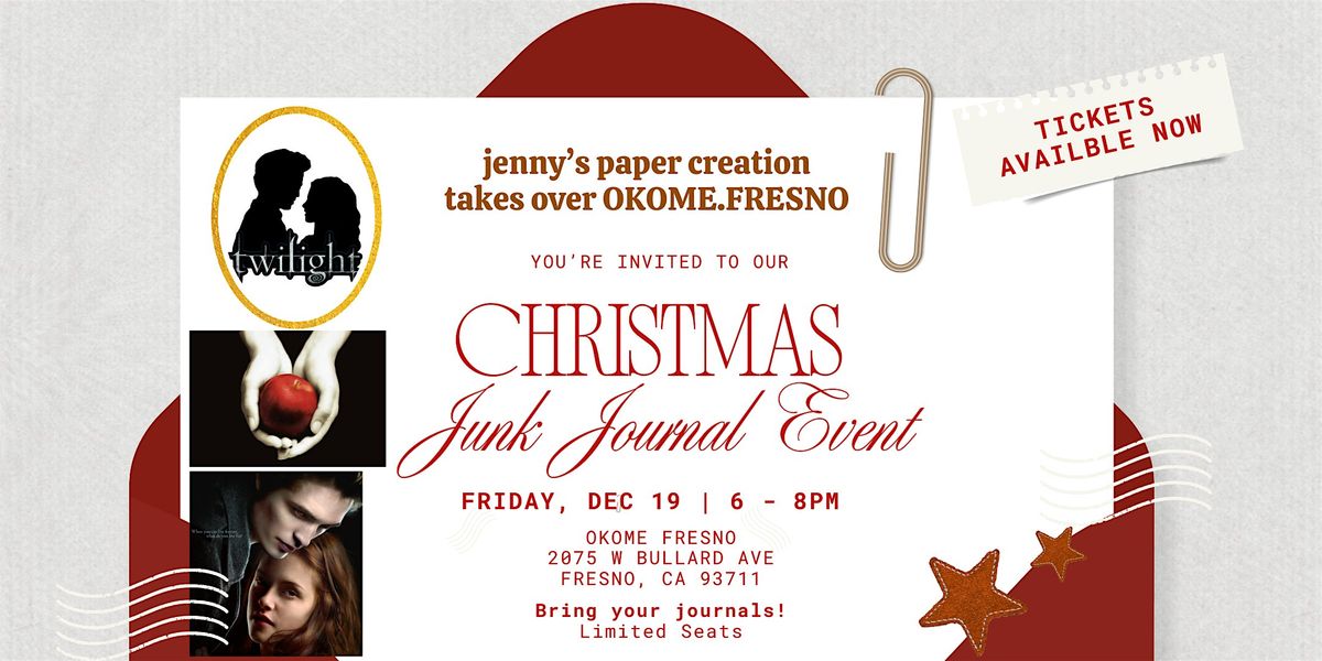 Christmas Junk Journal Event | Okome Fresno | Friday, Dec. 19th from 6-8PM