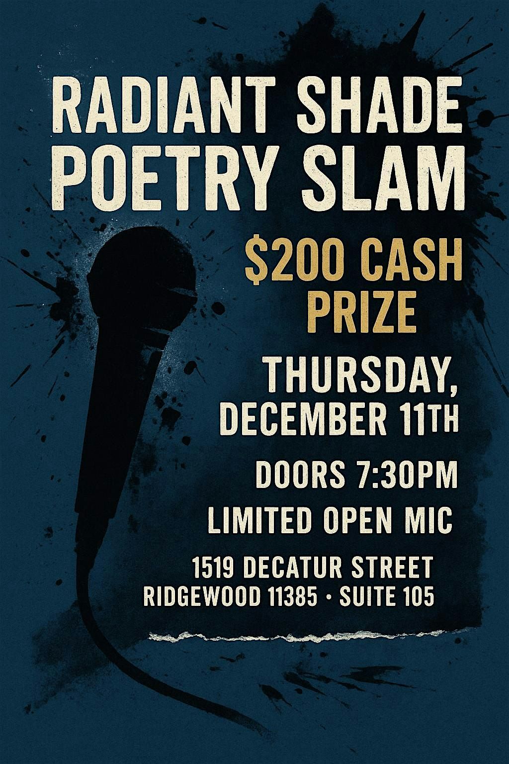 RADIANT SHADE POETRY SLAM ($200 CASH PRIZE)