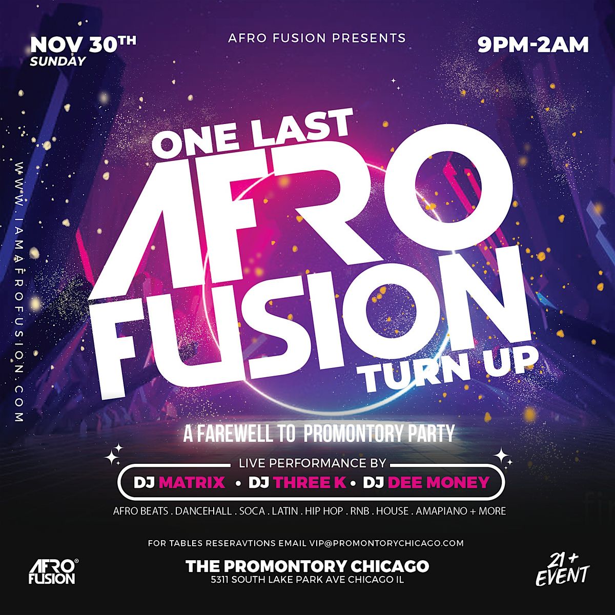 AFRO FUSION  - A FAREWELL  TO THE PROMONTORY