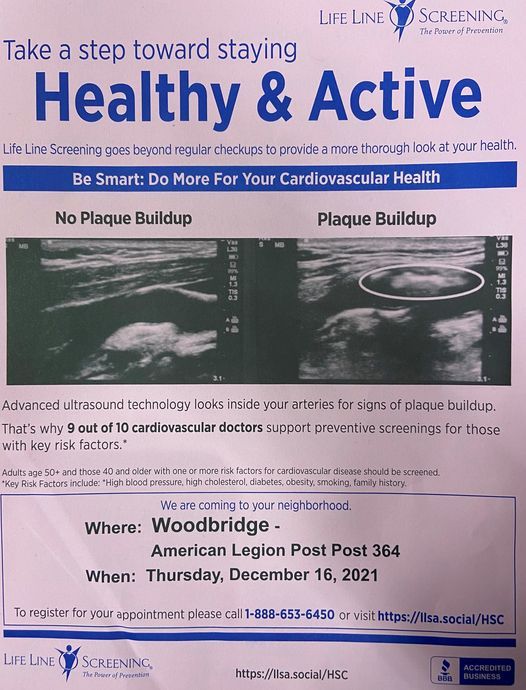 LifeLine Screening American Legion Post 364 Woodbridge Virginia LifeLine Screening American Legion Post 364 Woodbridge Virginia