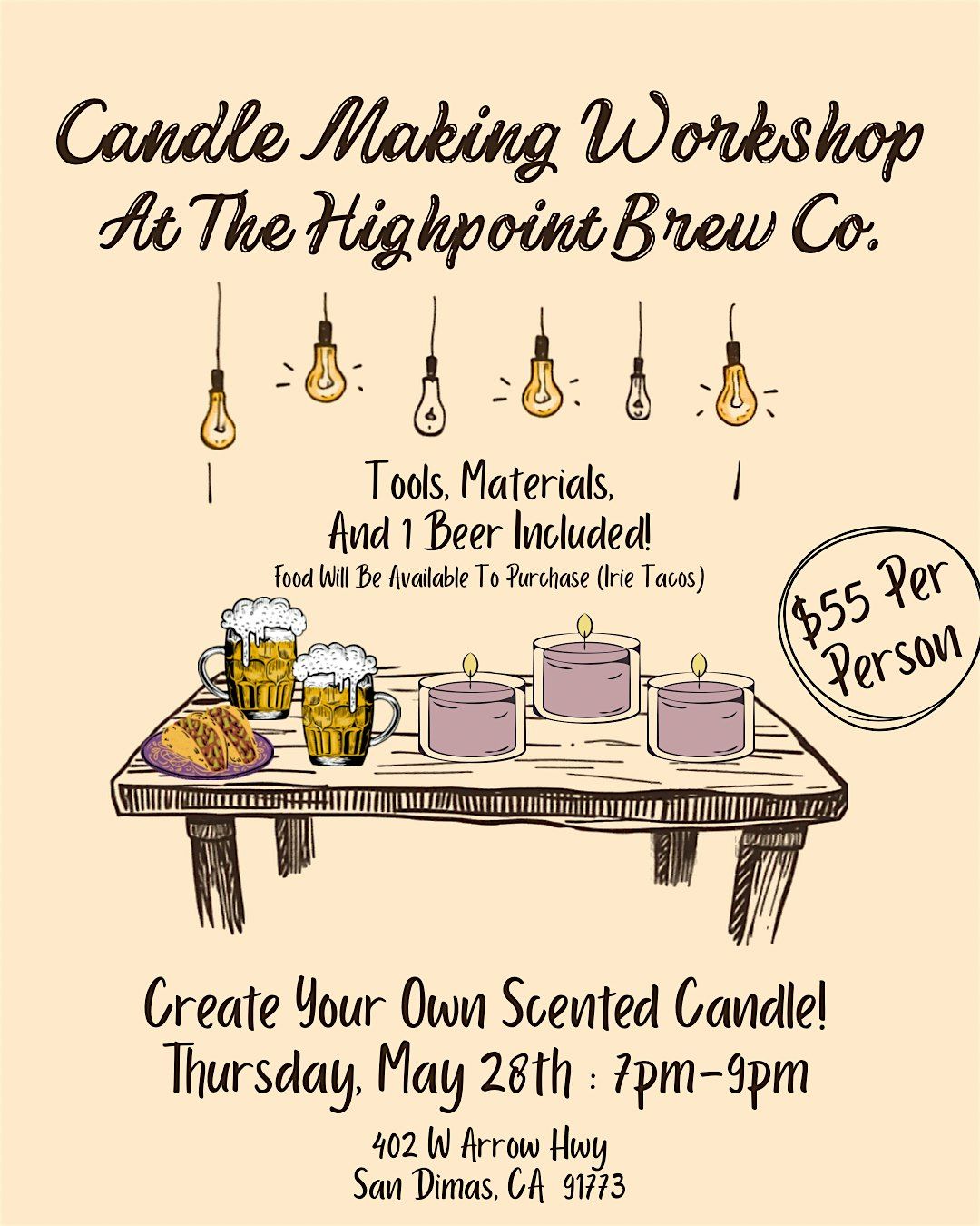 Highpoint Brew Co. Candle Making Workshop