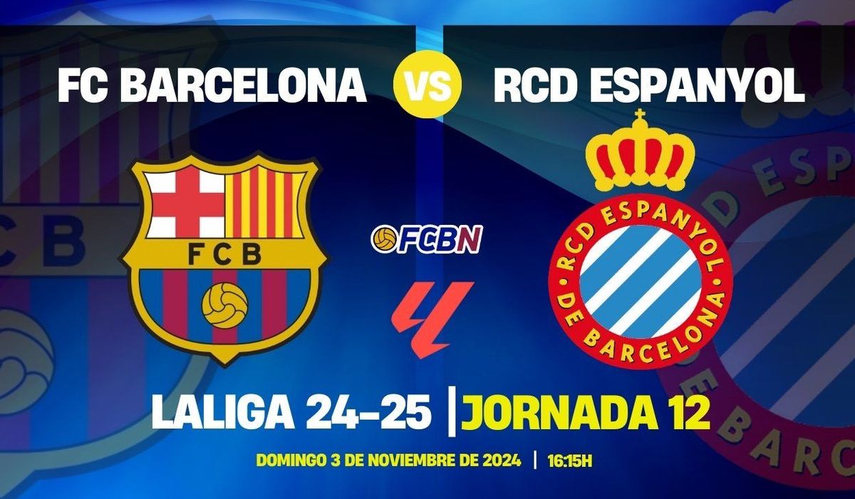 FC Barcelona vs RCD Espanyol at Estadi Olimpic Lluis Companys