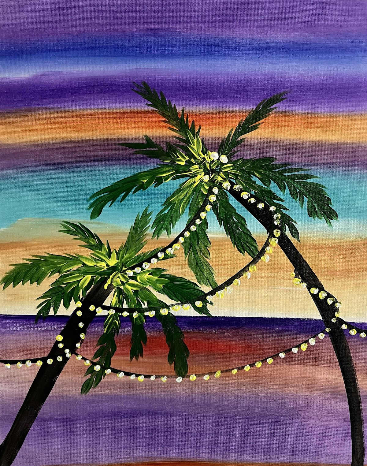Palm Tree Lights - Paint & Sip