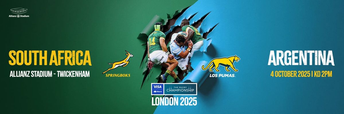 The Rugby Championship - South Africa Springboks vs Los Pumas Argentina at Allianz Stadium Twickenham