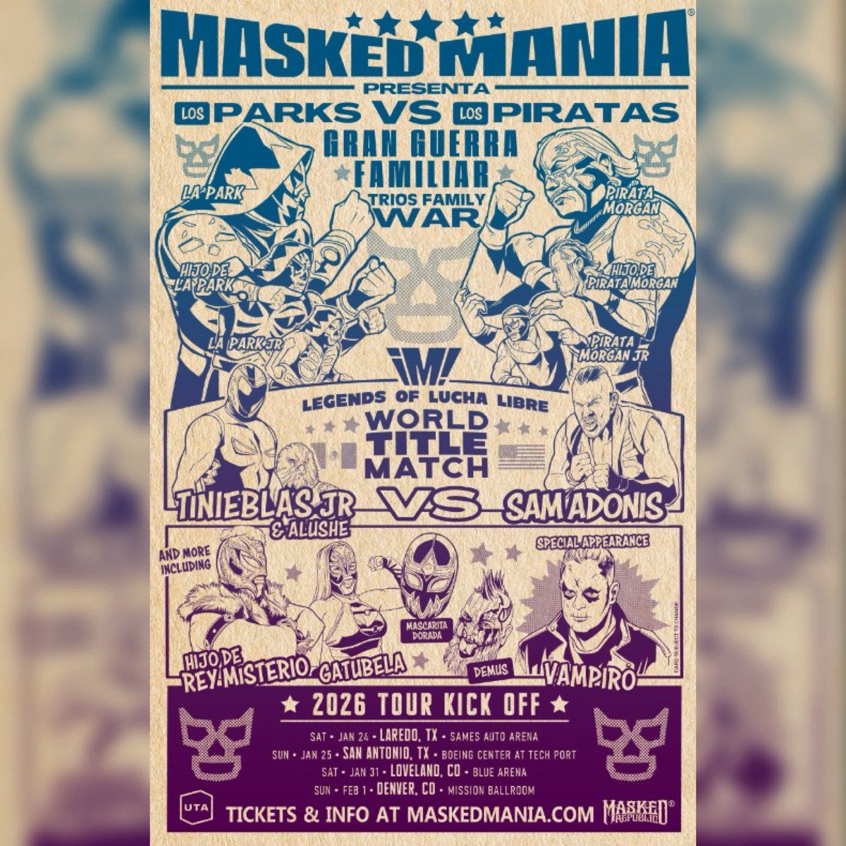 Masked Mania Lucha Libre Mexicana at Mission Ballroom