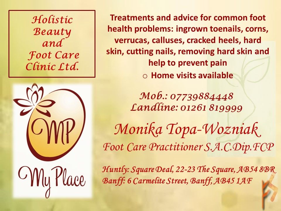 Foot Care Clinic 2223 The Square, Huntly AB54 8BR December 12, 2023