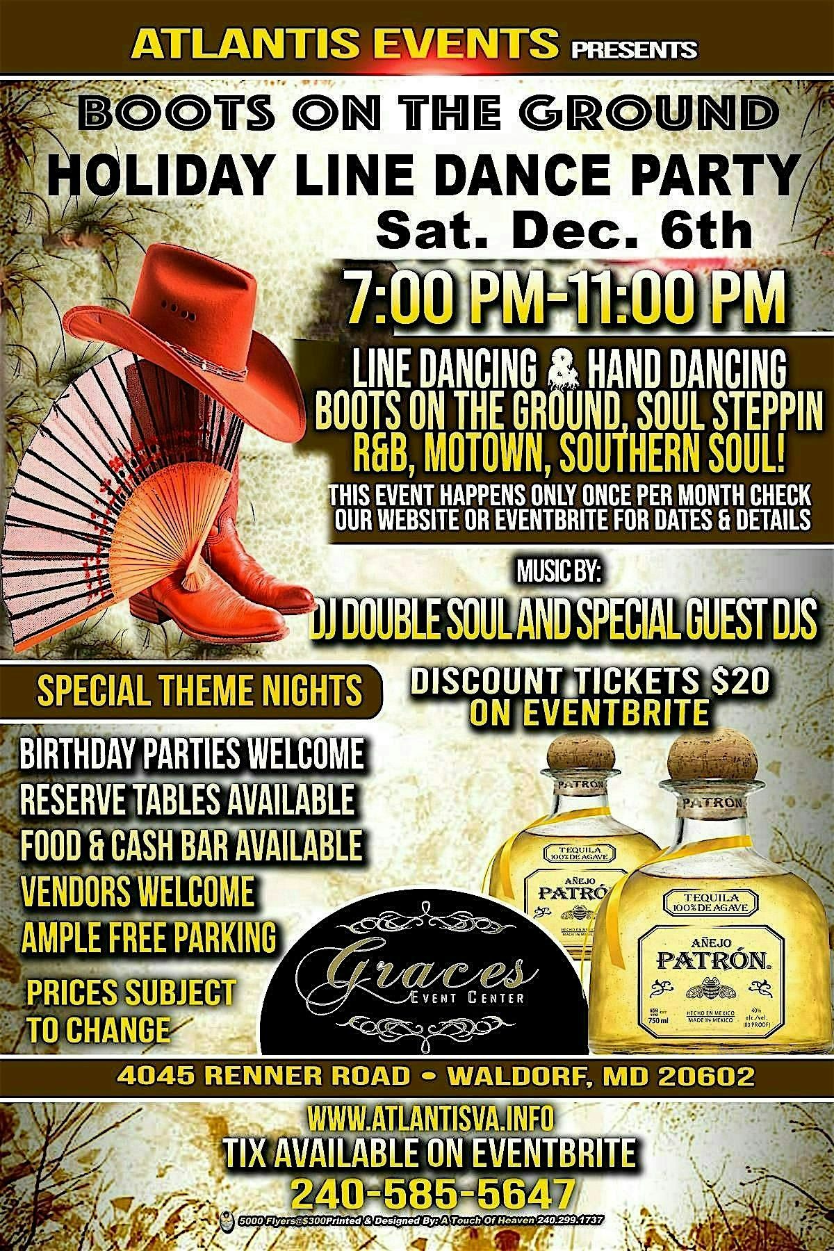 Holiday Line Dancing Sat. Dec. 6th  @ Graces Event Ctr.