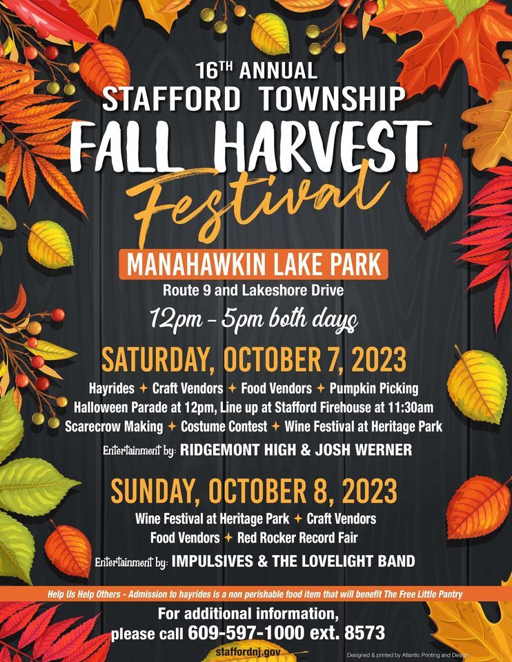 Stafford Township Fall Harvest and Wine Festival Manahawkin Lake Park