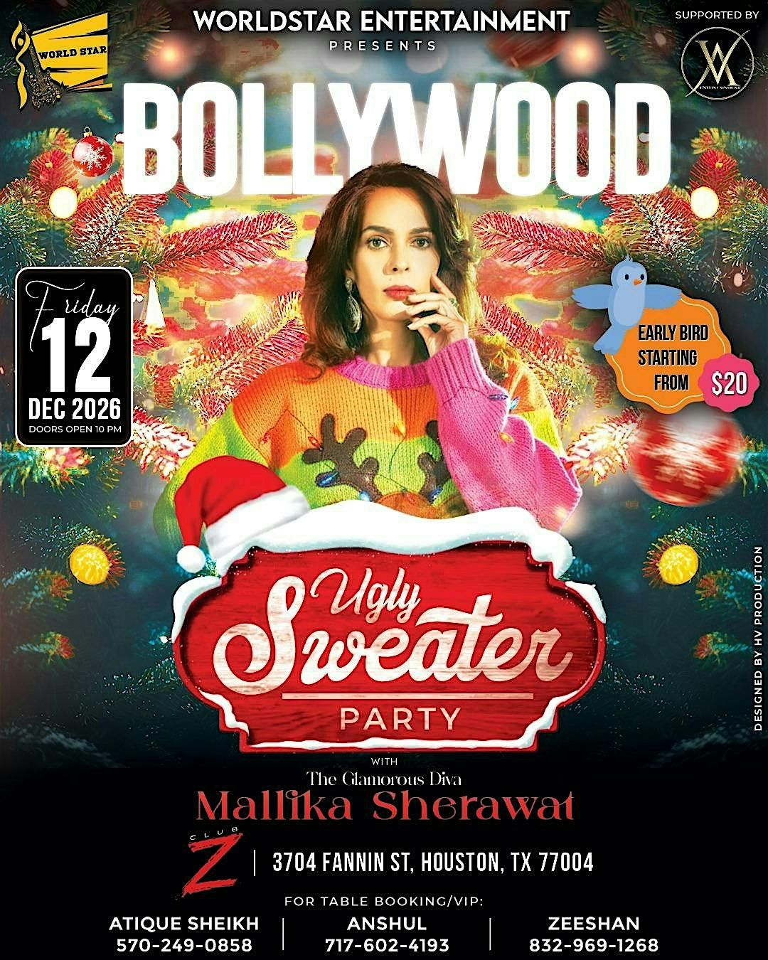 Bollywood Ugly Sweater Party with Mallika Sherawat