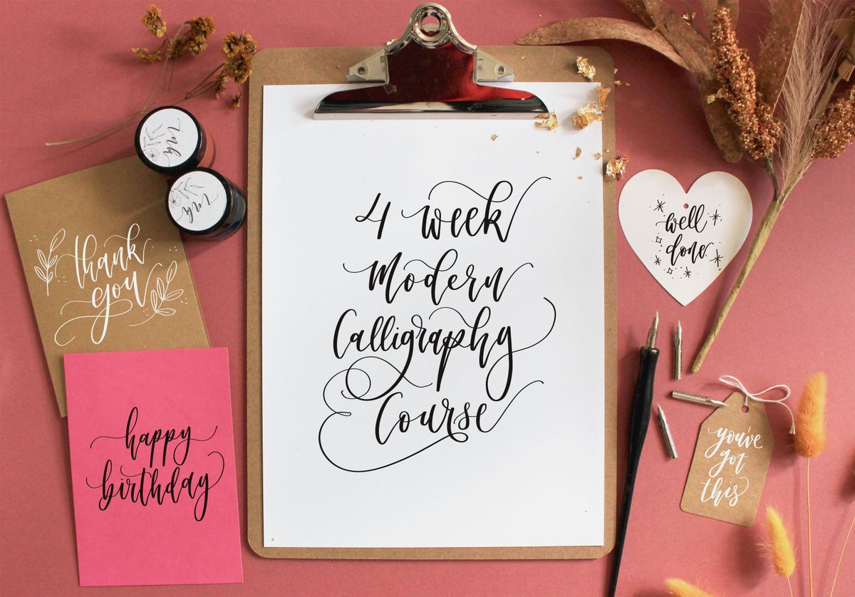 4 Week Dip Pen Modern Calligraphy Workshop