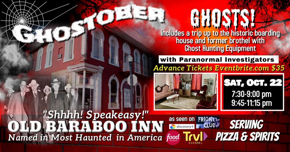 GHOSTS! Spooky, Fun GHOST HUNT in Old Saloon named on American Most Haunted lists! 135 Walnut