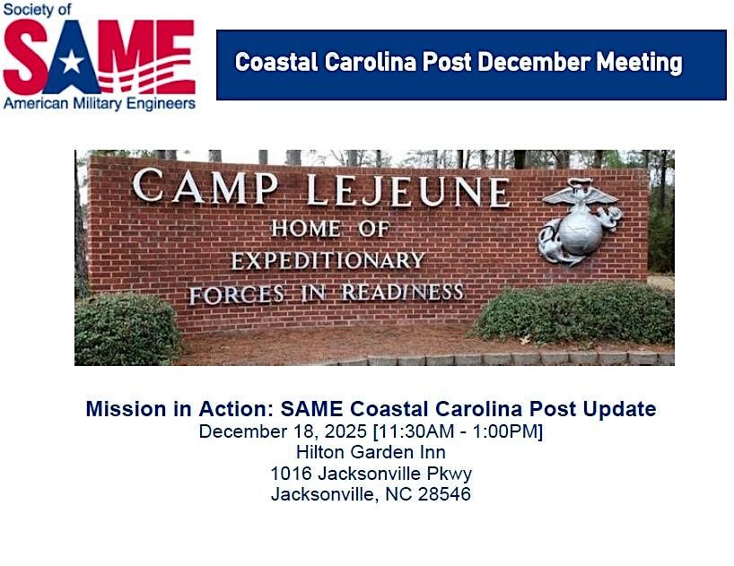 SAME Coastal Carolina - December Monthly Post Mtg