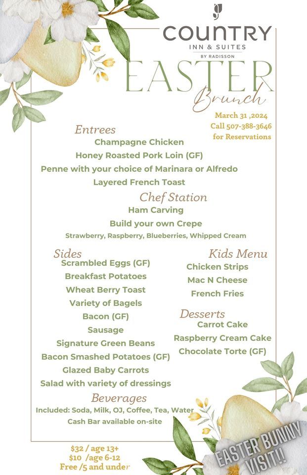 2024 Easter Brunch Buffet and PICK-UP orders | Country Inn & Suites by ...