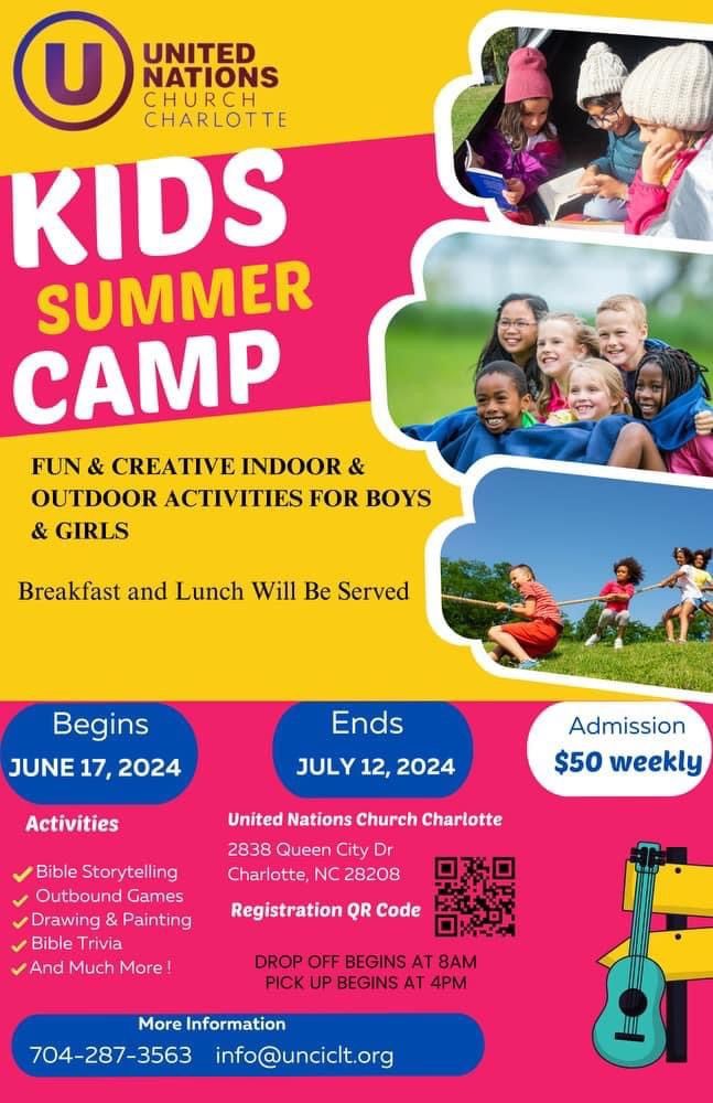 2024 KIDS SUMMER CAMP | Charlotte, N.C. | July 8, 2024