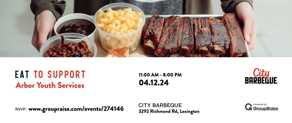 Eat to Support Arbor Youth Services | City Barbeque Richmond Road ...