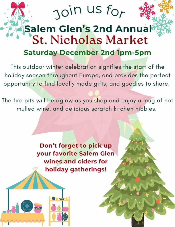 St. Nicholas Market Salem Glen Winery, Rochester, MN December 2, 2023