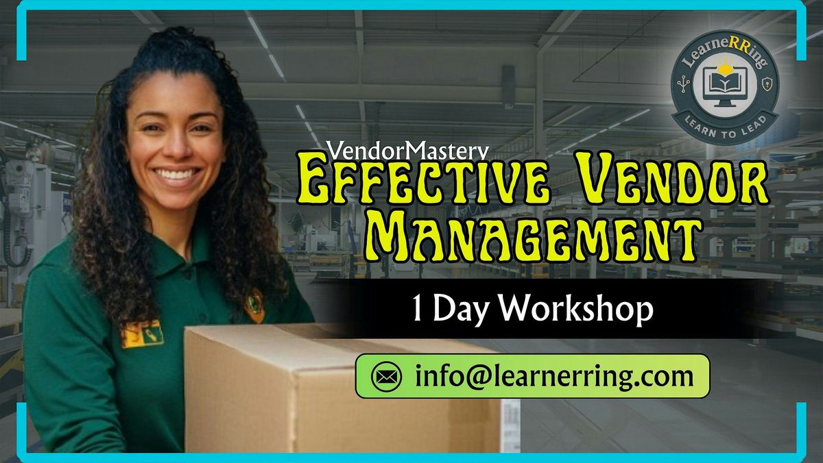 Effective Vendor Management 1-Day Workshop|Yonkers, NY