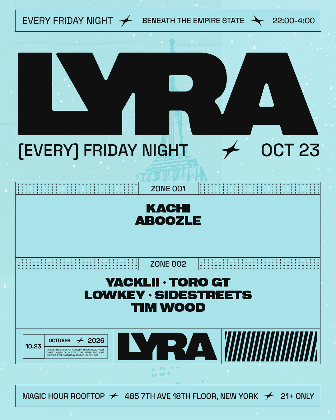 Lyra Rooftop Party 10.23.26 at Magic Hour Rooftop Bar & Lounge ...