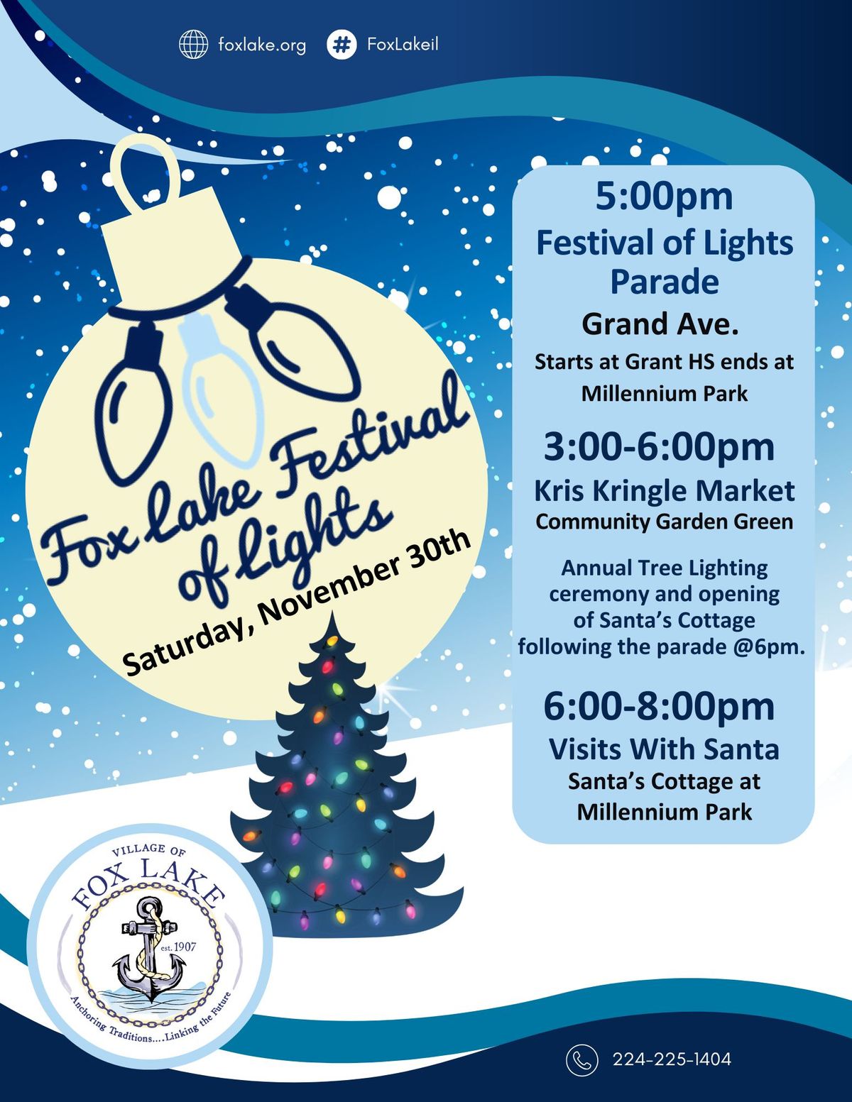 Festival of Lights Parade, Kris Kringle Market & Visits w/ Santa 2024