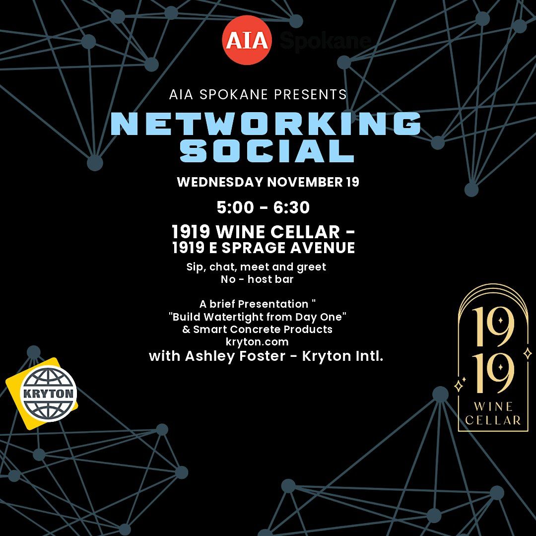 Sip and Connect with AIA Spokane and Kryton International