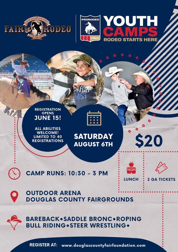 PRCA Youth Rodeo Camp Douglas County Fair, Rodeo & Events Center