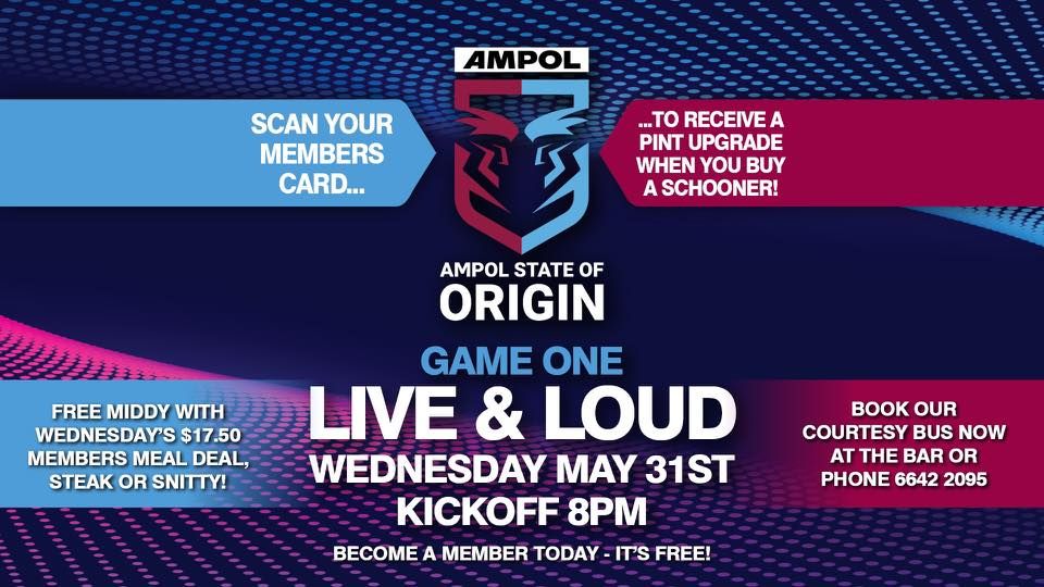 State of Origin Game 1 live and loud!