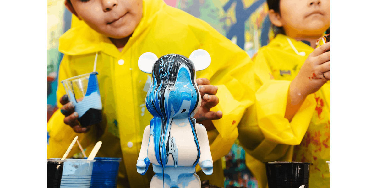 Baby Bear Group Fluid Painting - Painting Class by Classpop!\u2122