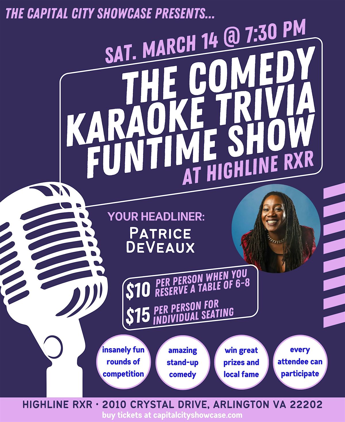 The Comedy Karaoke Trivia Funtime Show with Patrice DeVeaux