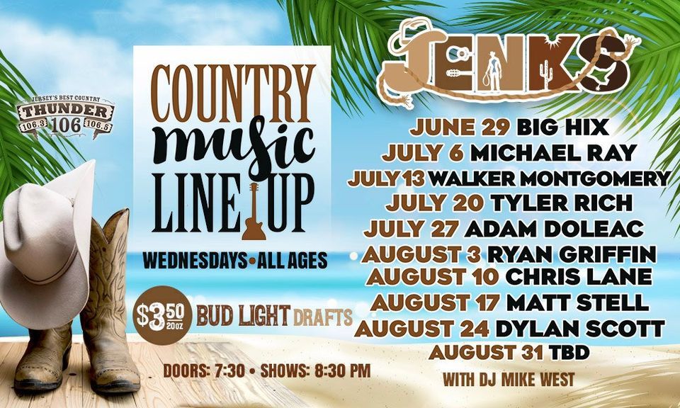 Country Music Wednesdays at Jenks w/ Tyler Rich Jenks Club, Point