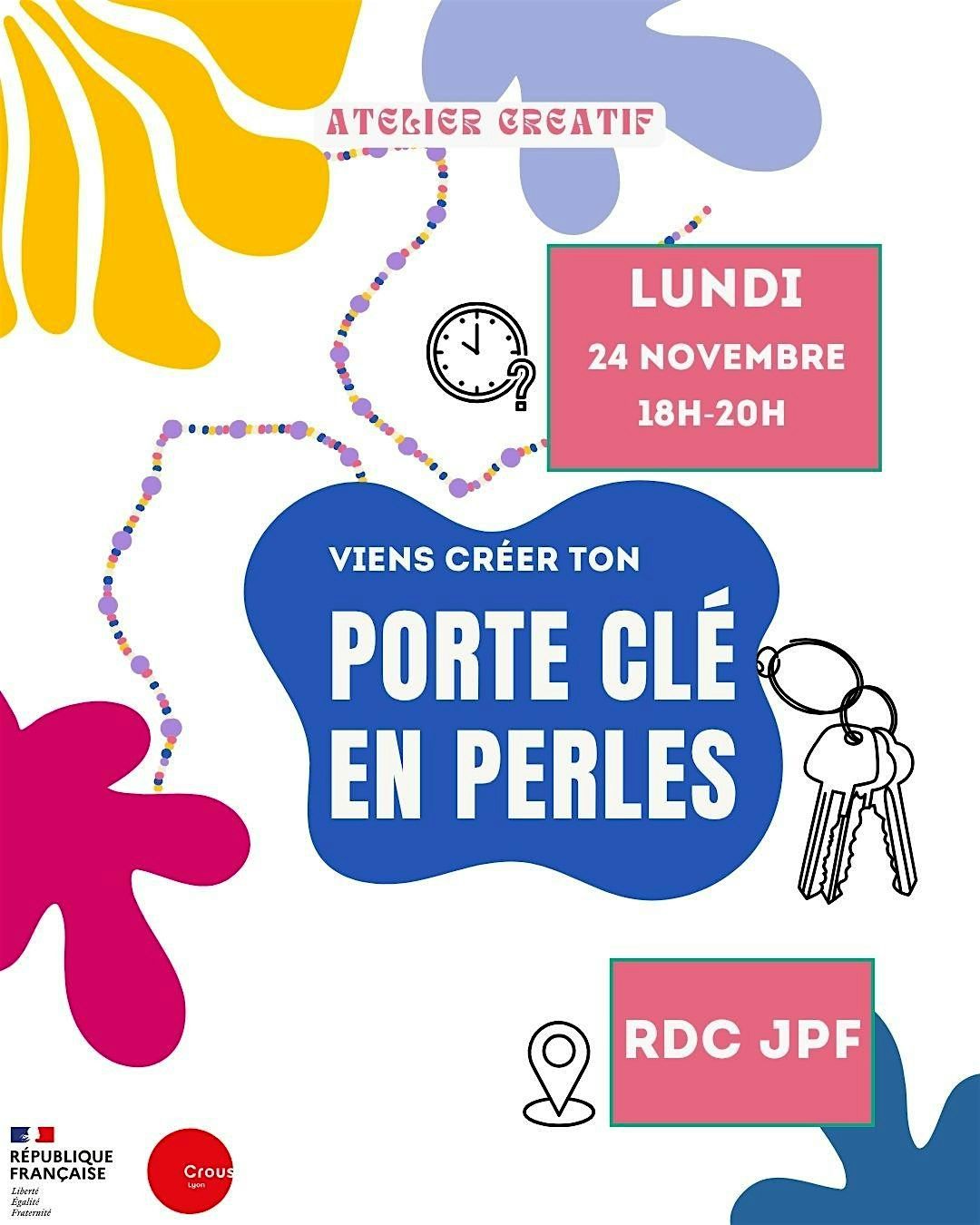 Atelier DIY porte cl\u00e9 en perles et bijoux telephone