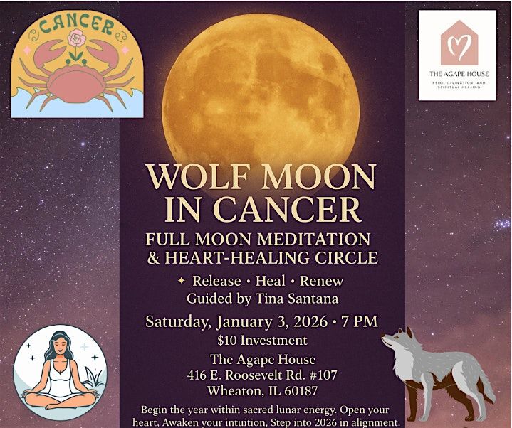 Wolf Moon in Cancer \u2014 Full Moon Meditation & Heart-Healing Circle