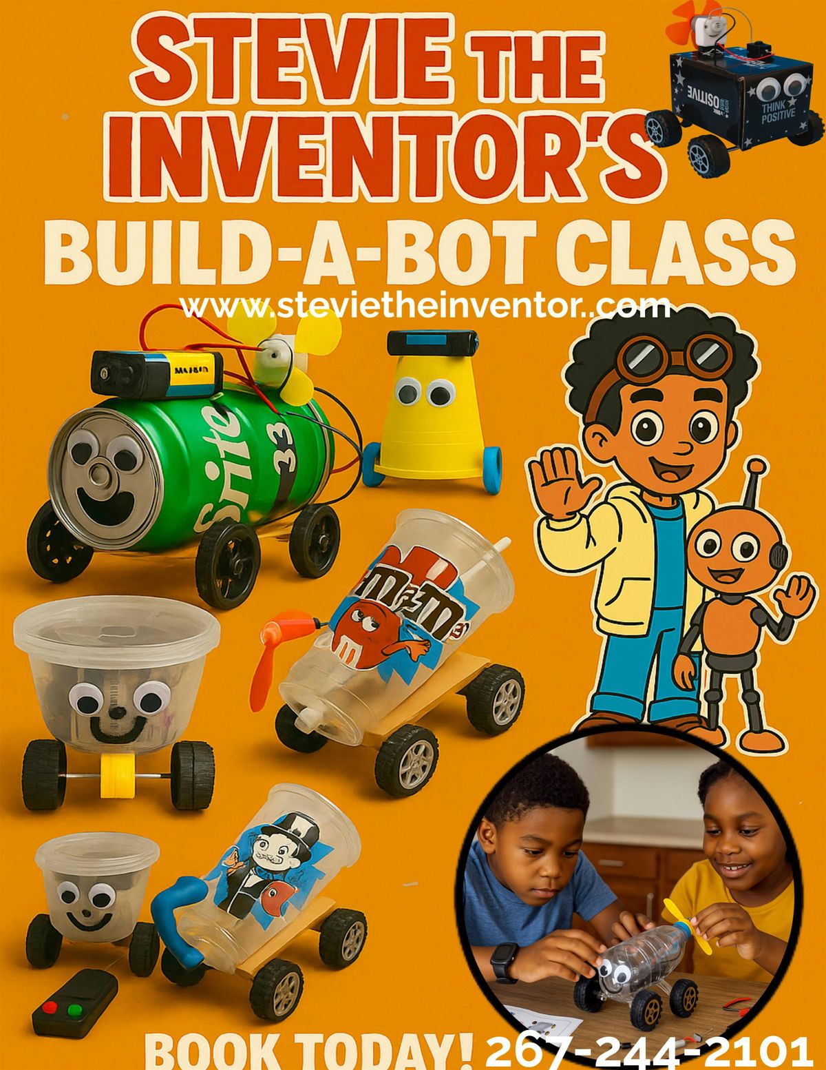 Stevie The Inventor's Build A Bot Class At Welsh Library