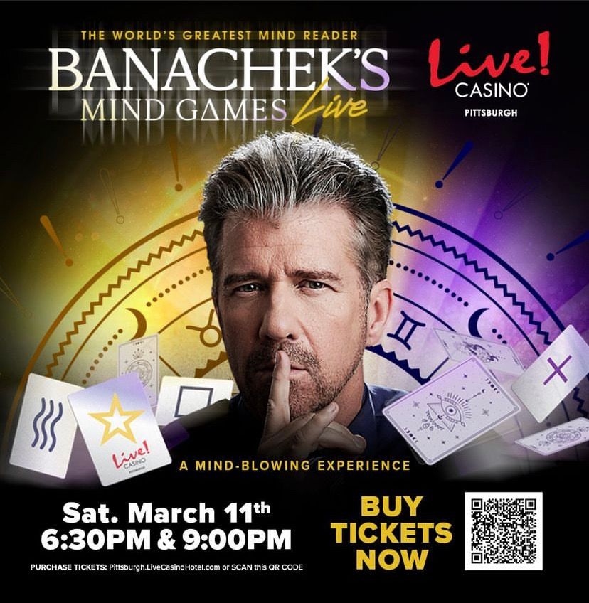Banachek Banacheks Mind Games | Live Casino Pittsburgh, Greensburg, PA | March ...