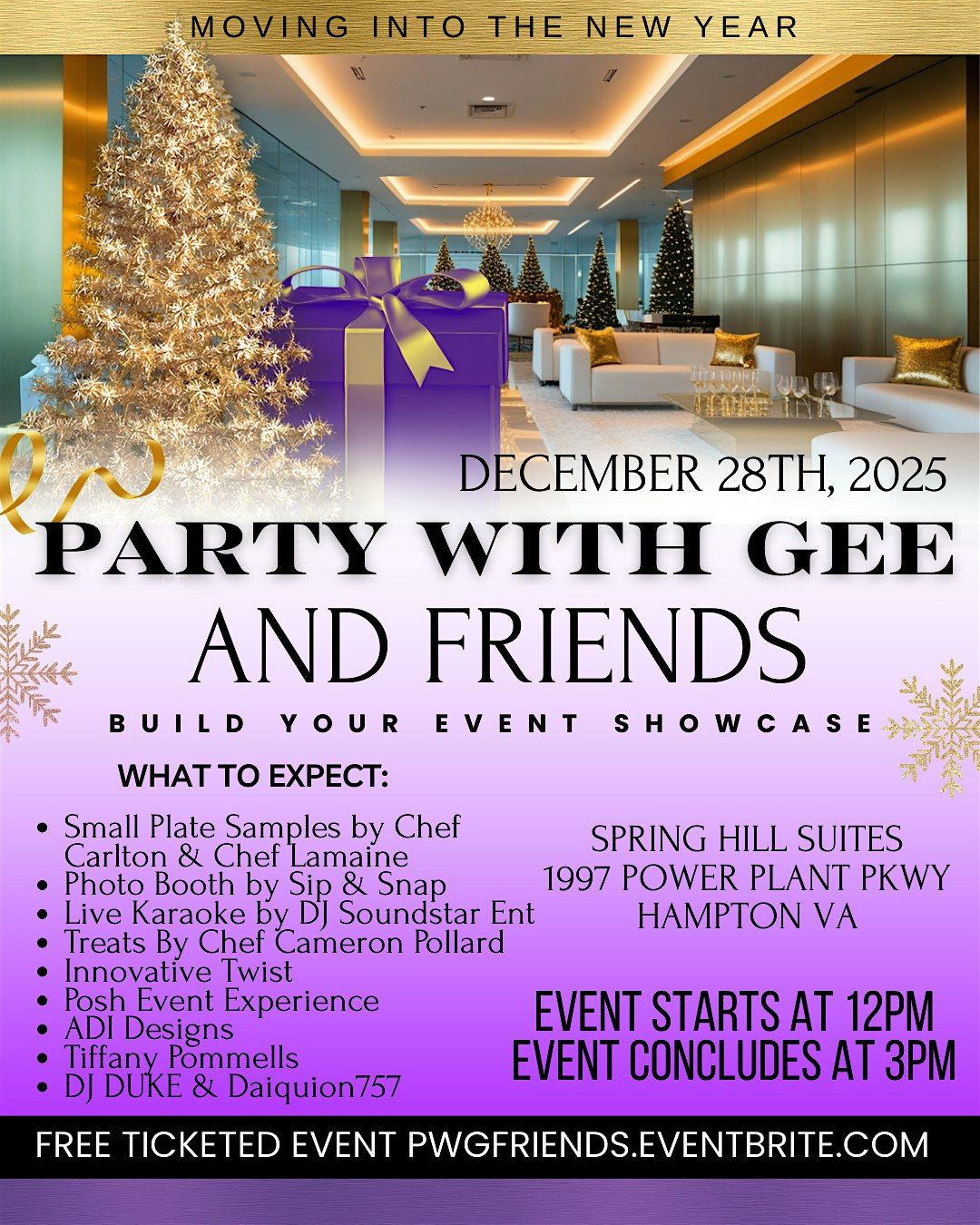 Party With Gee & Friends "Build Your Event " Showcase