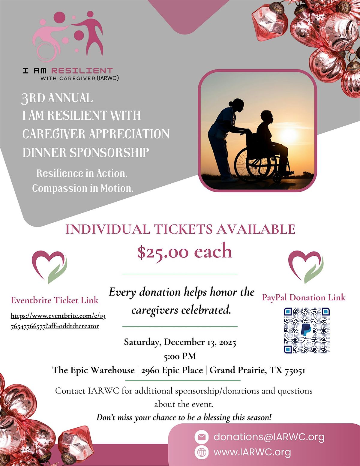 I AM RESLIENT WITH CAREGIVERS Annual Dinner